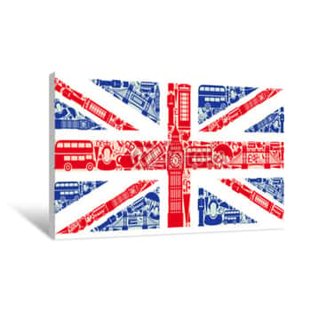 Image of Flag Of England From Symbols Of The United Kingdom And London Canvas Print