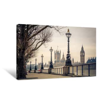 Image of Big Ben And Houses Of Parliament, London Canvas Print