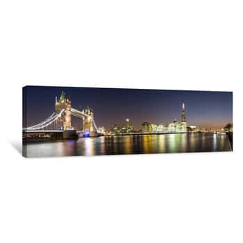 Image of Panorama Von Der Tower Bridge Bis Zum Shard In London Canvas Print