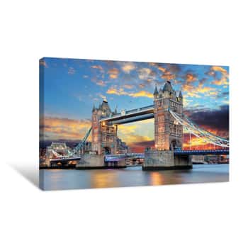 Image of Tower Bridge In London, UK Canvas Print