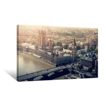 Image of London City Aerial View Canvas Print