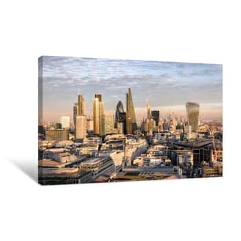 Image of Sonnenuntergang über Der City Von London, Großbritannien Canvas Print