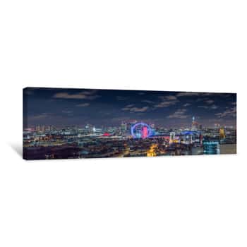 Image of London Skyline By Night Canvas Print