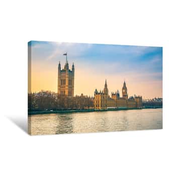 Image of Houses Of Parliament In London, UK Canvas Print