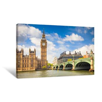 Image of Big Ben And Houses Of Parliament Canvas Print
