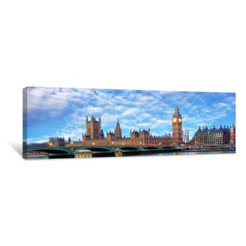Image of London Panorama - Big Ben, UK Canvas Print