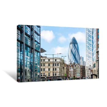 Image of City View Of London Around Liverpool Street Station Canvas Print