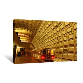 Image of Rosslyn Metro Station Near Washington DC And Georgetown Canvas Print