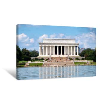 Image of The Lincoln Memorial In Washington D C Canvas Print