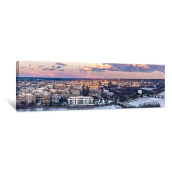 Image of Washington DC Sunset Canvas Print