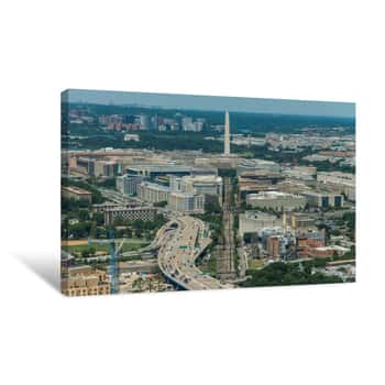Image of Washington Monument and DC Infrastructure Canvas Print