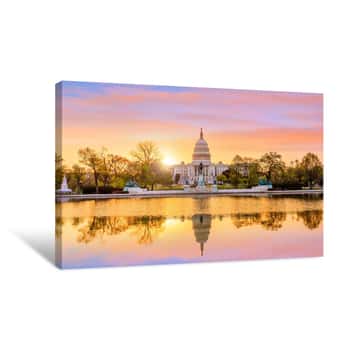 Image of Capitol Building In Washington DC Canvas Print