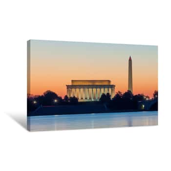 Image of Washington DC Skyline At Sunrise Canvas Print