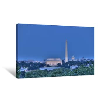 Image of Washington DC Skyline With Twilight Sky Canvas Print