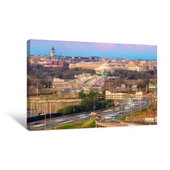 Image of Washington, D C  City Skyline Canvas Print