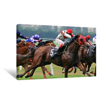 Image of Horse Racing Canvas Print