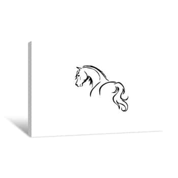 Image of Horse Logo Vector Canvas Print
