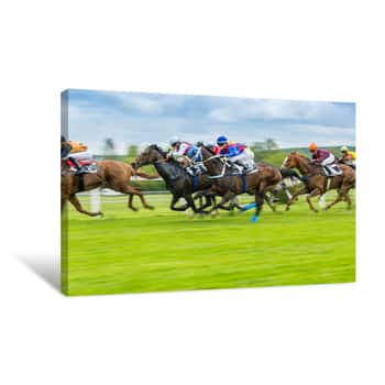Image of Horse Racing Outdoor Derby Canvas Print