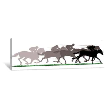 Image of Horse Racing - Canvas Print