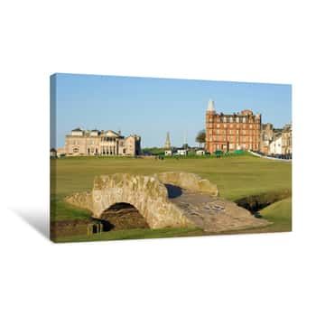 Image of The Famous Swilcan Bridge On St Andrews Old Course Canvas Print