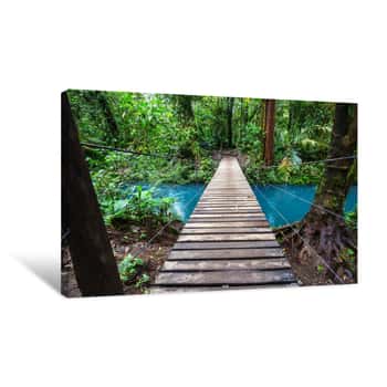 Image of Bridge In Costa Rica Canvas Print