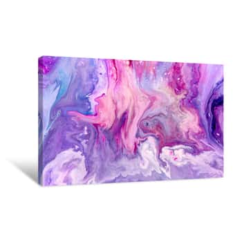 Image of Abstract Purple Paint Background With Marble Pattern Canvas Print