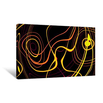 Image of Render With Abstract Background Of Smooth Curved Lines Canvas Print