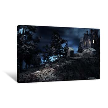 Image of Old Haunted House Canvas Print