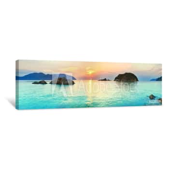 Image of Beautiful Sunrise Panorama Canvas Print