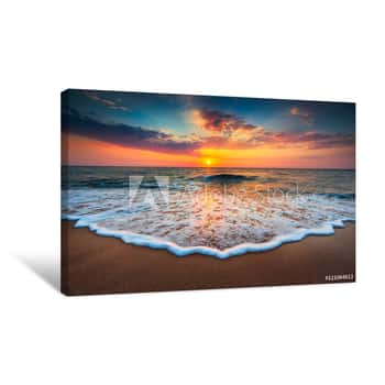 Image of Beautiful Sunrise Over The Sea    Canvas Print