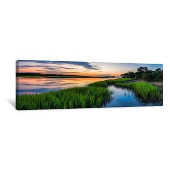 Image of Marsh Channel Sunrise Canvas Print