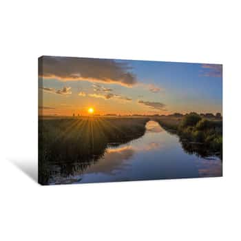Image of Sunset River Canvas Print