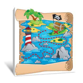 Image of Children\'s Treasure Map Canvas Print