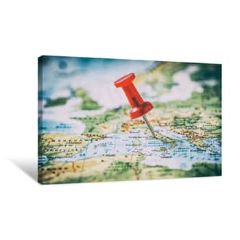 Image of Business Travel Traveling Map World Concept Canvas Print