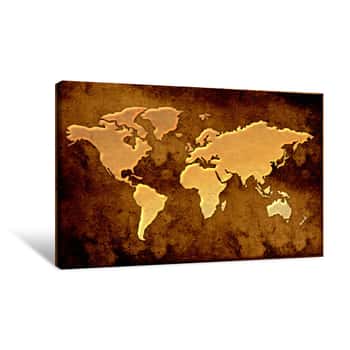 Image of Old World Map Canvas Print