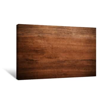 Image of Old Grunge Dark Textured Wooden Background,The Surface Of The Old Brown Wood Texture Canvas Print