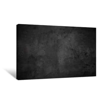 Image of Empty Black Concrete Stone Surface Texture Canvas Print