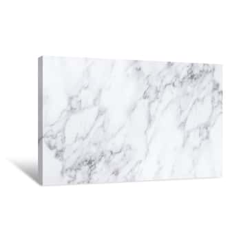 Image of White Marble Texture And Background Canvas Print