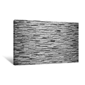 Image of Texture Of The Stone Wall For Background Canvas Print