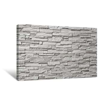 Image of The Gray Modern Stone Wall Canvas Print