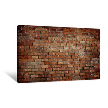 Image of Classic Beautiful Textured Brick Wall Canvas Print