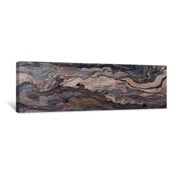 Image of Brown Stone Or Rock Background And Texture Canvas Print