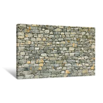 Image of Background Of Stone Wall Texture Canvas Print