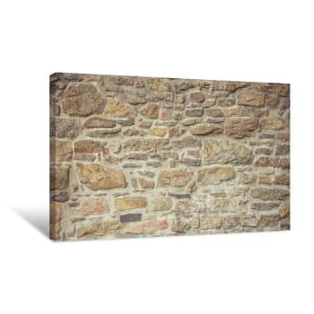 Image of Granite Stone Wall Background Canvas Print