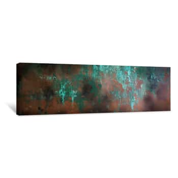 Image of Rusty Metal Texture, Background, Design, Pattern, Long Banner Canvas Print