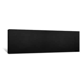 Image of Panorama Of Black Leather Texture And Background Canvas Print