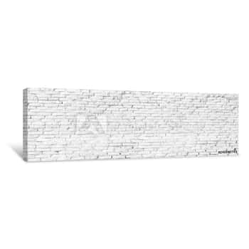 Image of White Brick Wall Texture Canvas Print