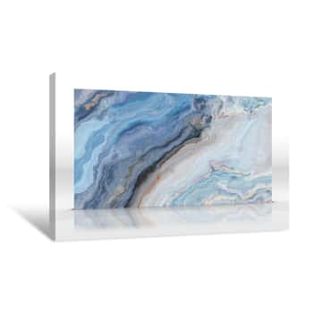 Image of Blue Marble Tile Texture Canvas Print