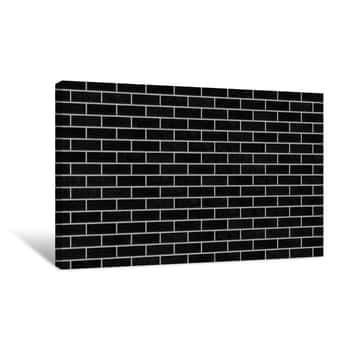 Image of Modern Black Brick Wall Canvas Print