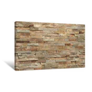 Image of Stripe Stone Wall Pattern, Seamless Texture Canvas Print